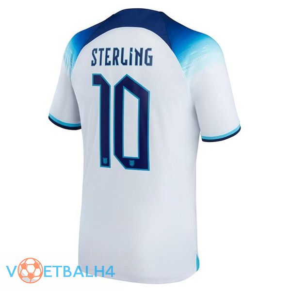 Engeland (STERLING 10) voetbal jerseys thuis wit wereldbeker 2022