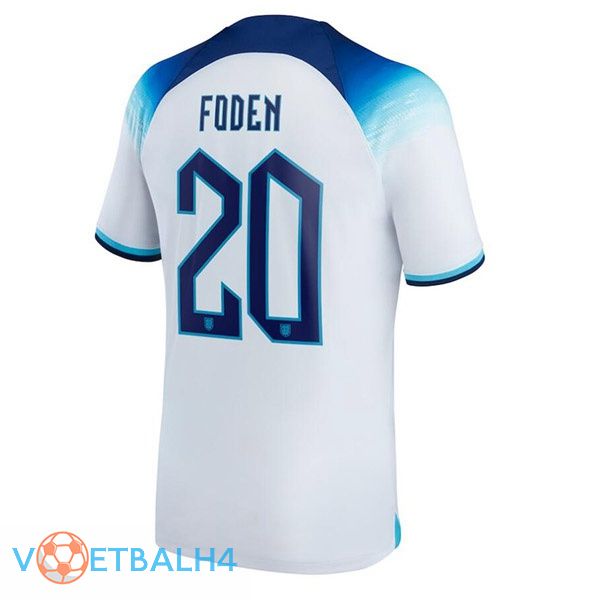 Engeland (FODEN 20) voetbal jerseys thuis wit wereldbeker 2022