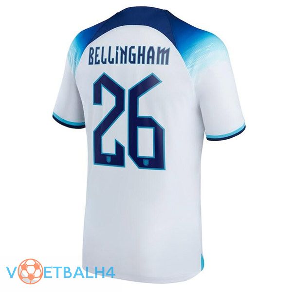 Engeland (BELLINGHAM 26) voetbal jerseys thuis wit wereldbeker 2022