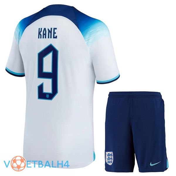 Engeland (KANE 9) kinderen voetbal jerseys thuis wit wereldbeker 2022