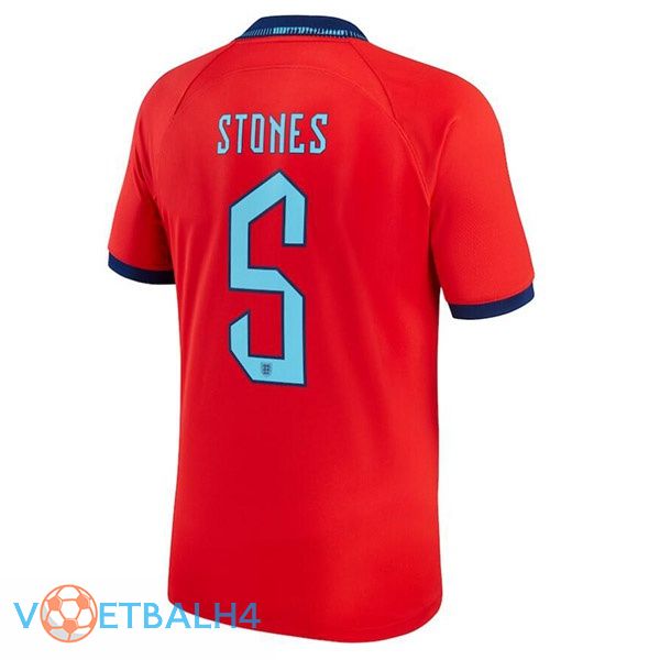 Engeland (STONES 5) voetbal jerseys uit rood wereldbeker 2022