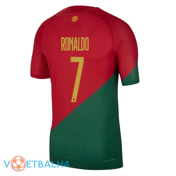 Portugal (RONALDO 7) voetbal jerseys thuis rood groente wereldbeker 2022