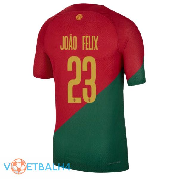 Portugal (JOÃO FÉLIX 23) voetbal jerseys thuis rood groente wereldbeker 2022