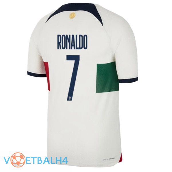 Portugal (RONALDO 7) voetbal jerseys uit wit rood wereldbeker 2022