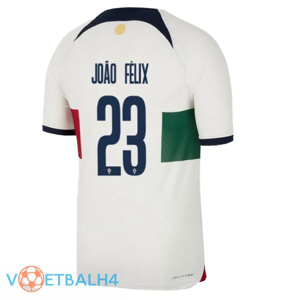 Portugal (JOÃO FÉLIX 23) voetbal jerseys uit wit rood wereldbeker 2022