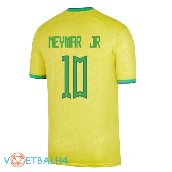 Brazilië (NEYMAR JR 10) voetbal jerseys thuis geel wereldbeker 2022