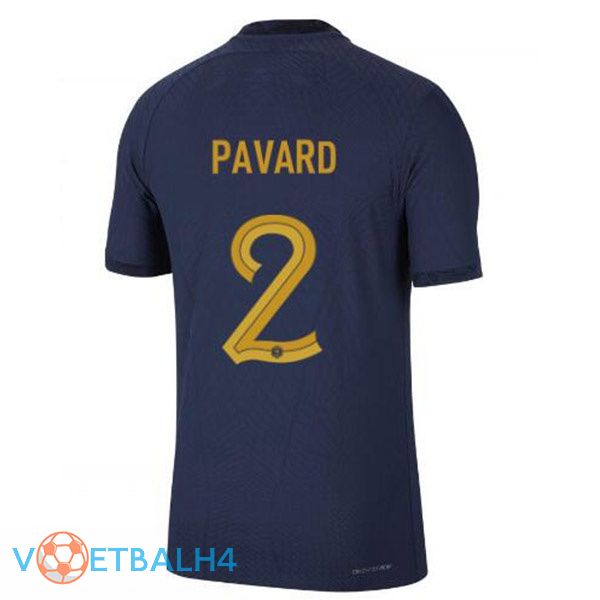 Frankrijk (PAVARD 2) voetbal jerseys thuis blauw koninklijk wereldbeker 2022