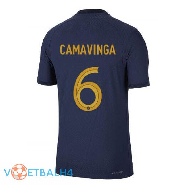 Frankrijk (CAMAVINGA 6) voetbal jerseys thuis blauw koninklijk wereldbeker 2022