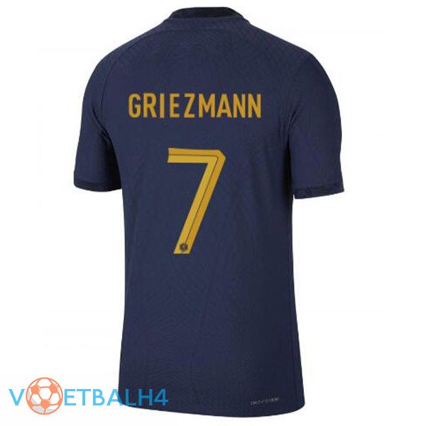 Frankrijk (GRIEZMANN 7) voetbal jerseys thuis blauw koninklijk wereldbeker 2022