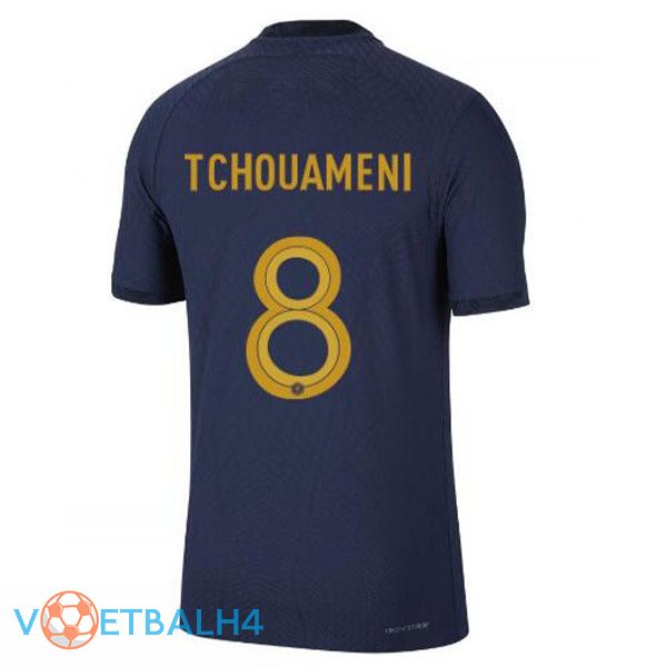 Frankrijk (TCHOUAMENI 8) voetbal jerseys thuis blauw koninklijk wereldbeker 2022