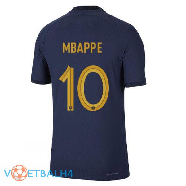 Frankrijk (MBAPPE 10) voetbal jerseys thuis blauw koninklijk wereldbeker 2022