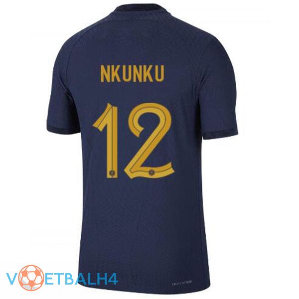 Frankrijk (NKUNKU 12) voetbal jerseys thuis blauw koninklijk wereldbeker 2022