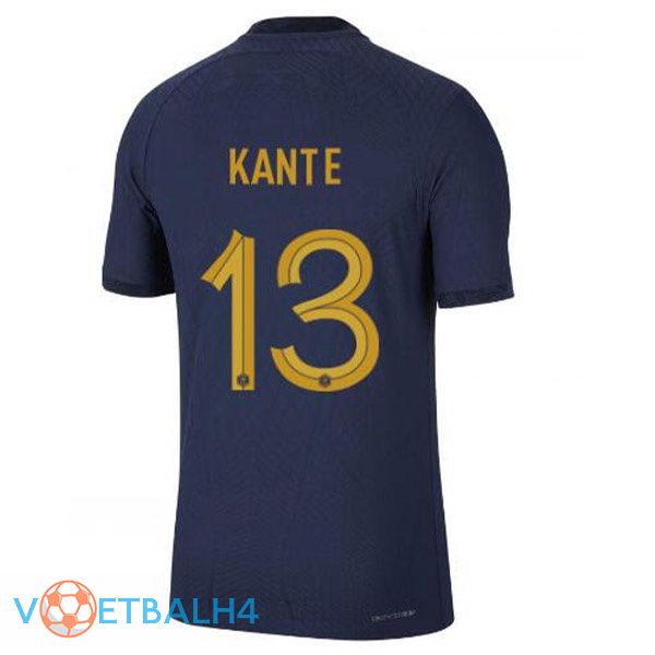 Frankrijk (KANTE 13) voetbal jerseys thuis blauw koninklijk wereldbeker 2022