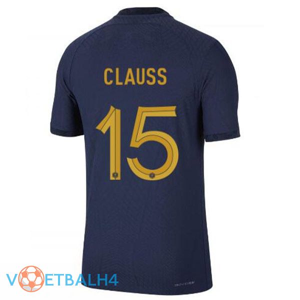 Frankrijk (CLAUSS 15) voetbal jerseys thuis blauw koninklijk wereldbeker 2022