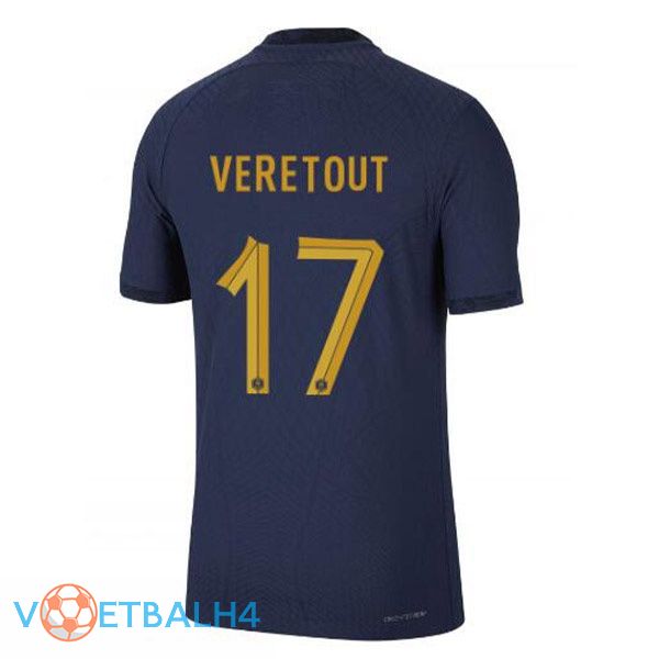 Frankrijk (VERETOUT 17) voetbal jerseys thuis blauw koninklijk wereldbeker 2022