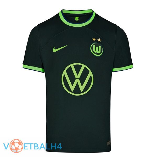 Vfl Wolfsburg voetbal jerseys uit zwart 2022-2023