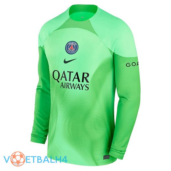 Paris PSG doelman voetbal jerseys lange mouwgroente 2022-2023