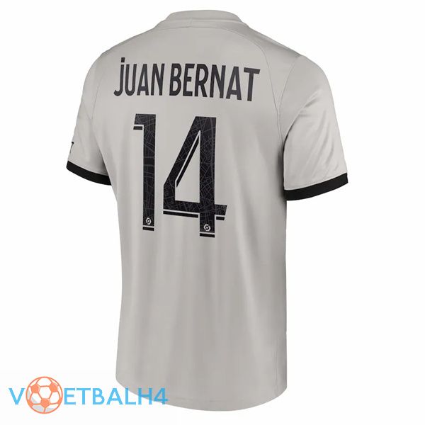 Paris PSG (Juan Bernat 14) voetbal jersey uit grijs 2022/2023