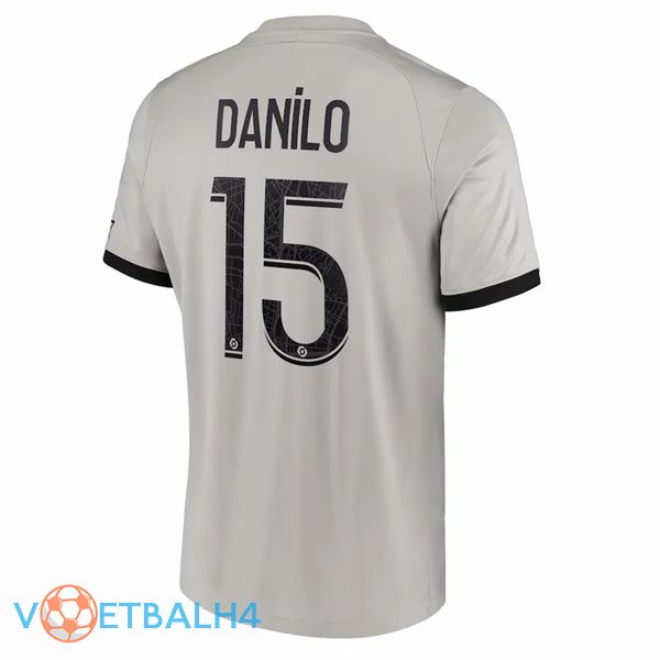 Paris PSG (Danilo 15) voetbal jersey uit grijs 2022/2023