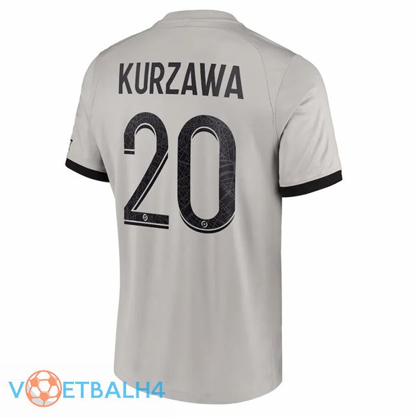 Paris PSG (Kurzawa 20) voetbal jersey uit grijs 2022/2023