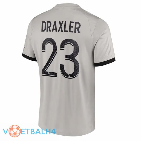 Paris PSG (Draxler 23) voetbal jersey uit grijs 2022/2023