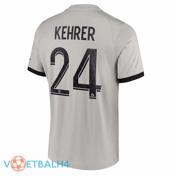 Paris PSG (Kehrer 24) voetbal jersey uit grijs 2022/2023