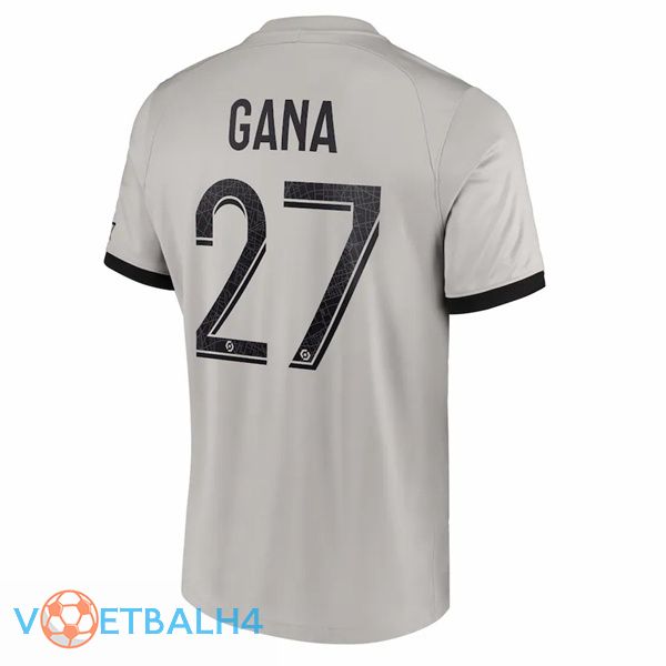 Paris PSG (Gana 27) voetbal jersey uit grijs 2022/2023