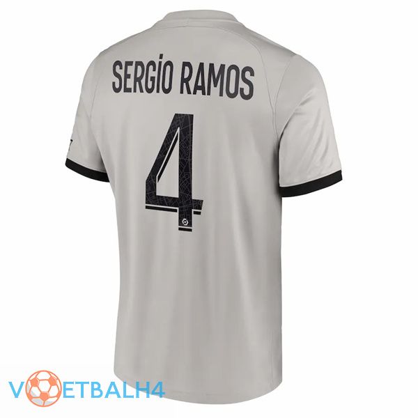 Paris PSG (Sergio Ramos 4) voetbal jersey uit grijs 2022/2023