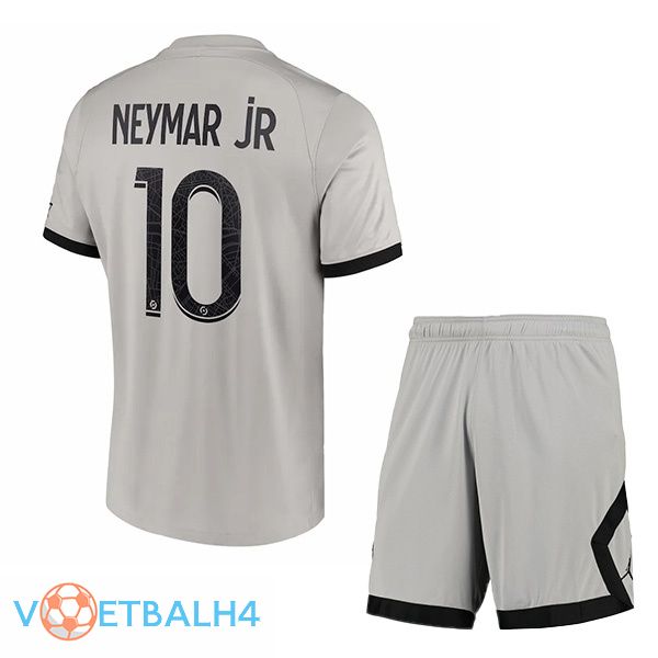 Paris PSG (Neymar Jr 10) kinderen voetbal jersey uit grijs 2022/2023