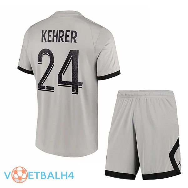 Paris PSG (Kehrer 24) kinderen voetbal jersey uit grijs 2022/2023