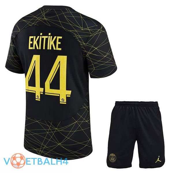 Paris PSG (EKITIKE 44) kinderen voetbal jersey vierde zwart 2022/2023