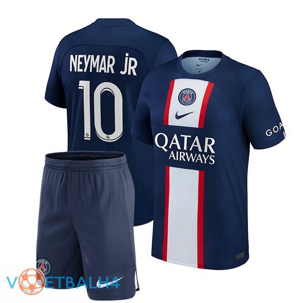 Paris PSG (Neymar Jr 10) kinderen voetbal jerseys thuis blauw koninklijk 2022-2023