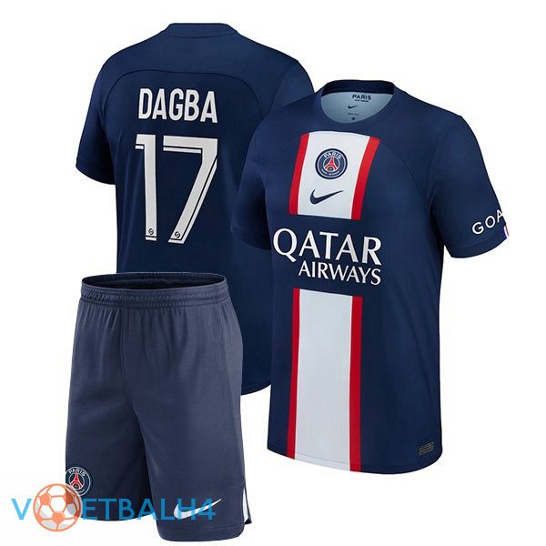 Paris PSG (Dagba 17) kinderen voetbal jerseys thuis blauw koninklijk 2022-2023