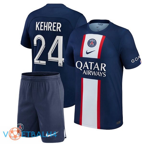 Paris PSG (Kehrer 24) kinderen voetbal jerseys thuis blauw koninklijk 2022-2023