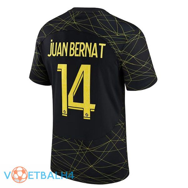 Paris PSG (JUAN BERNAT 14) voetbal jersey vierde zwart 2022/2023