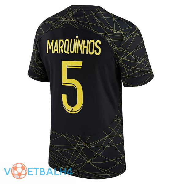 Paris PSG (MARQUINHOS 5) voetbal jersey vierde zwart 2022/2023