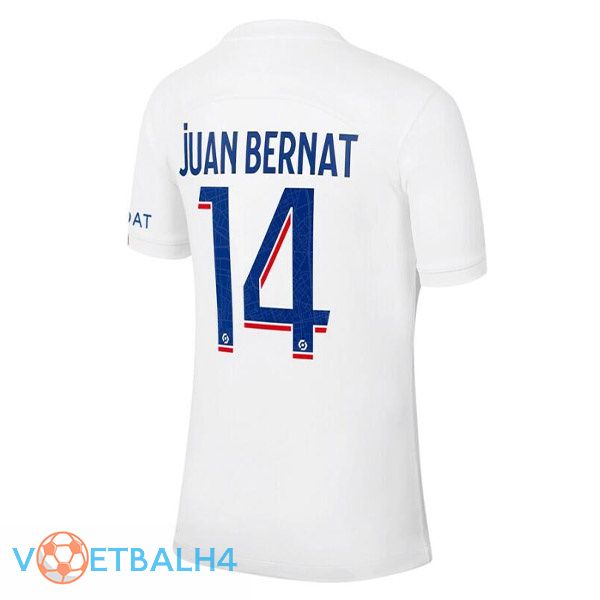 Paris PSG (JUAN BERNAT 14) voetbal jerseys derde wit 2022-2023