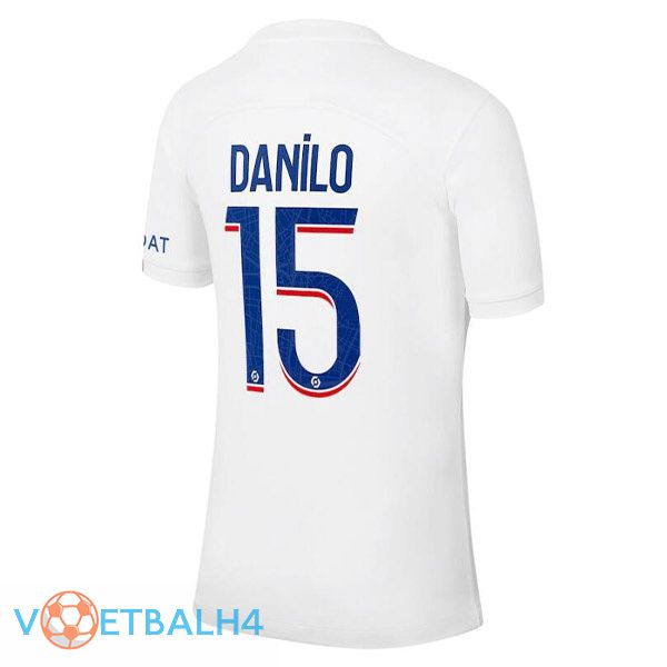 Paris PSG (DANILO 15) voetbal jerseys derde wit 2022-2023