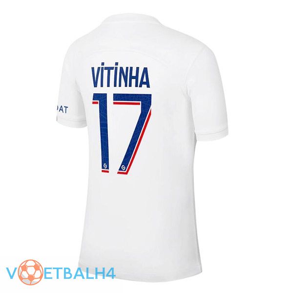 Paris PSG (VITINHA 17) voetbal jerseys derde wit 2022-2023