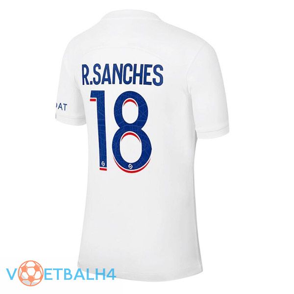 Paris PSG (R.SANCHES 18) voetbal jerseys derde wit 2022-2023