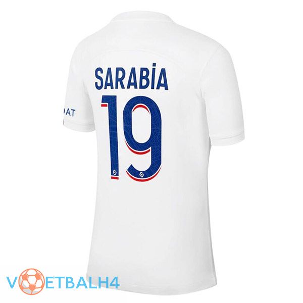 Paris PSG (SARABIA 19) voetbal jerseys derde wit 2022-2023