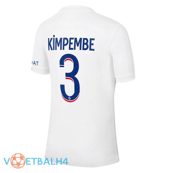 Paris PSG (KIMPEMBE 3) voetbal jerseys derde wit 2022-2023