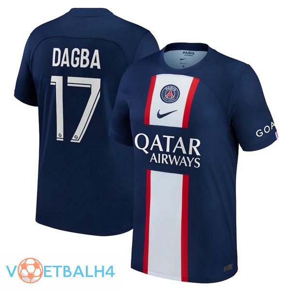 Paris PSG (Dagba 17) voetbal jerseys thuis blauw koninklijk 2022-2023