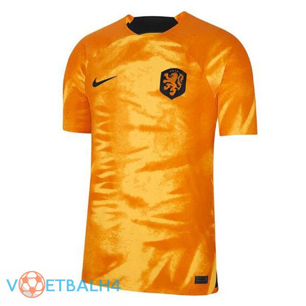 Nederland voetbal jerseys thuis geel 2022-2023