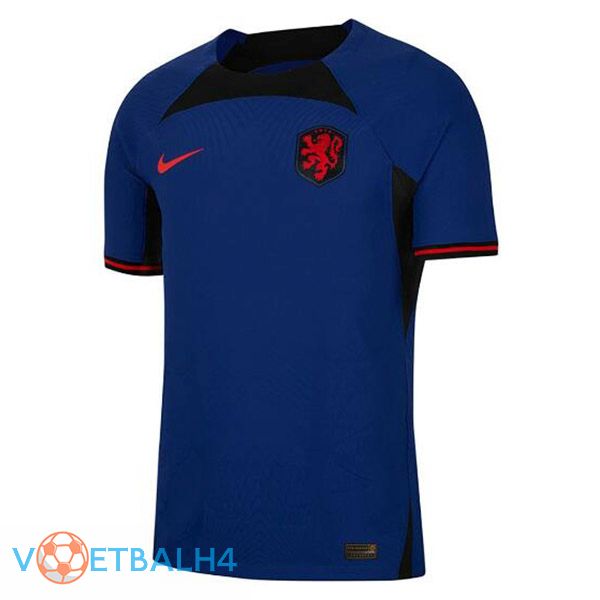 Nederland voetbal jerseys uit blauw 2022-2023