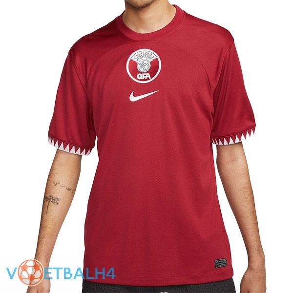 Qatar voetbal jerseys thuis rood 2022-2023