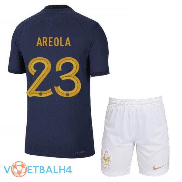 Frankrijk (AREOLA 23) kinderen voetbal jerseys thuis blauw koninklijk 2022-2023