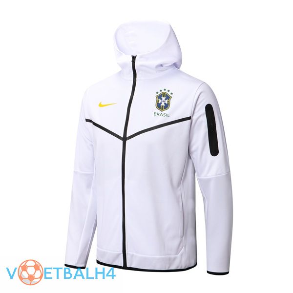 Brazilië trainingsjack Hoodie wit 2022/2023