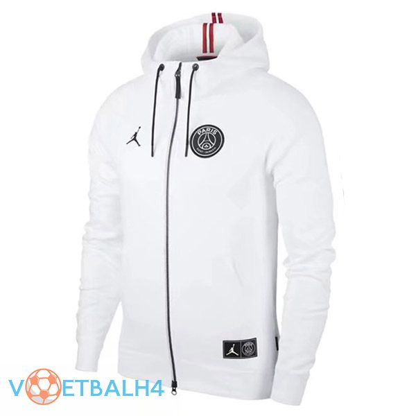 JORDAN Paris PSG trainingsjack Hoodie wit 2022/2023