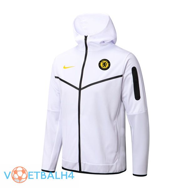 FC Chelsea trainingsjack Hoodie wit 2022/2023